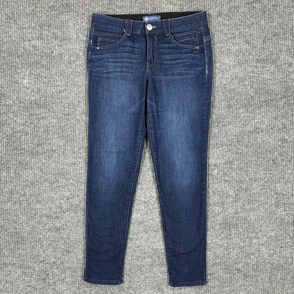 Democracy Ab Solution Womens Skinny Jeans Size 10 Dark Wash Denim Mid Rise